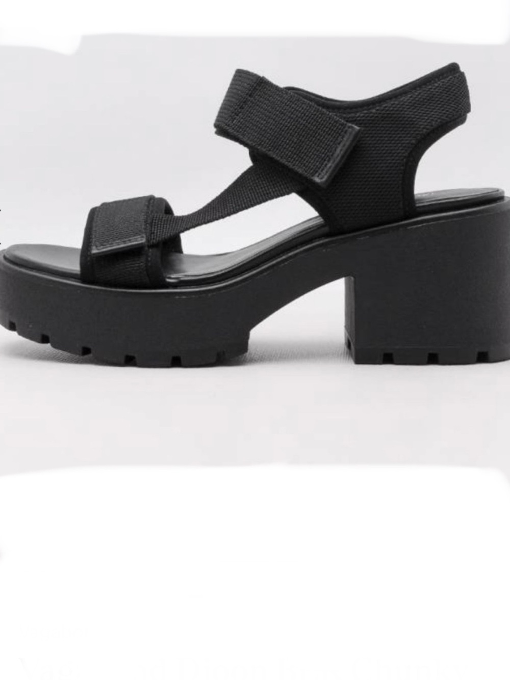 Vagabond Black Chunky Platform Heel Sandals